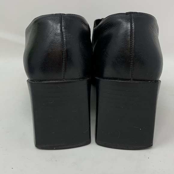 Vintage Westies Leather Y2K square toe block chunky heel booties, size 7.5 - Picture 5 of 10